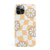 Orange Groovy Checks for iPhone 15